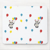 Panda beer met ballonnen wit muismat (Voorkant)