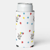 Panda beer met ballonnen wit seltzer blikjeskoeler (Seltzer Voorkant)