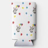 Panda beer met ballonnen wit seltzer blikjeskoeler (Achterkant)