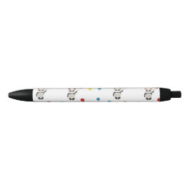 Panda beer met ballonnen wit zwarte inkt pen