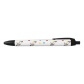 Panda beer met ballonnen wit zwarte inkt pen (Bovenkant)