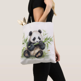 Panda Beer met bamboe Tote Bag