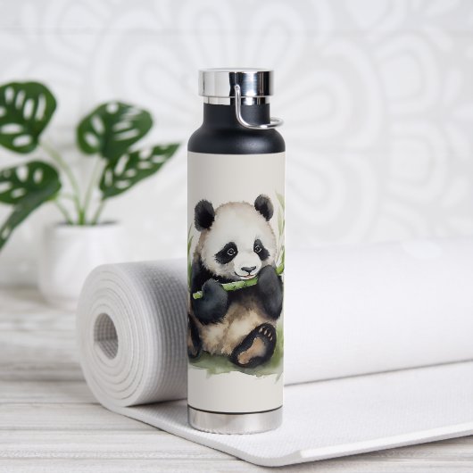 Panda Beer met bamboe Waterfles (Yoga)
