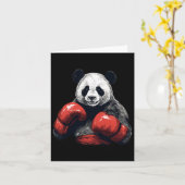 Panda Beer met bokshandschoenen - Funny Boxing Kaart (Gele Bloem)