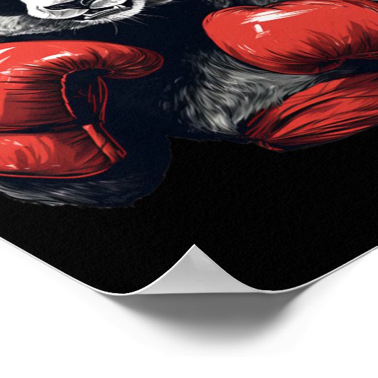 Panda Beer met bokshandschoenen - Funny Boxing Poster (Hoek)