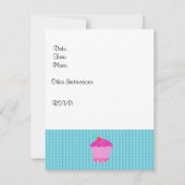 Panda Beer met Cupcakes Birthday Party Invitation Kaart (Achterkant)