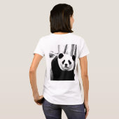 Panda-Beer met dubbelzijdig design, aangepast voor T-shirt (Achterkant volledig)