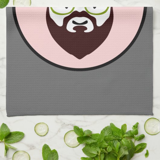 Panda Beer met een Baard Theedoek (Gevouwen)