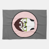 Panda Beer met een Baard Theedoek (Horizontaal)