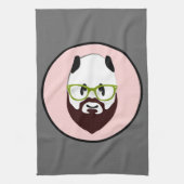 Panda Beer met een Baard Theedoek (Verticaal)