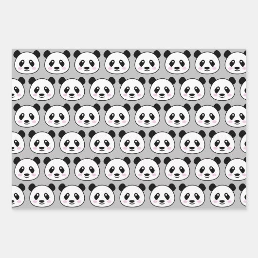 Panda-beer met een omhulling van papierbladen inpakpapier vel (Voorkant 3)