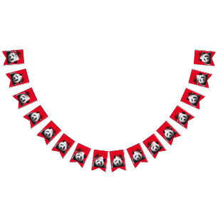 Panda Beer met een Santa Claus-Pet Vlaggetjes