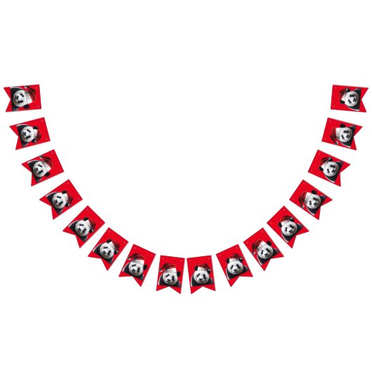 Panda Beer met een Santa Claus-Pet Vlaggetjes (Alle)