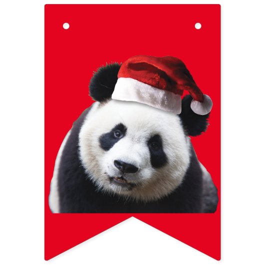 Panda Beer met een Santa Claus-Pet Vlaggetjes (Tweede vlag)