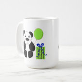 Panda Beer met Groene Ballon Koffiemok (Voorkant links)