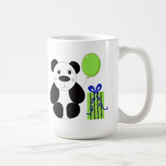 Panda Beer met Groene Ballon Koffiemok (Rechts)