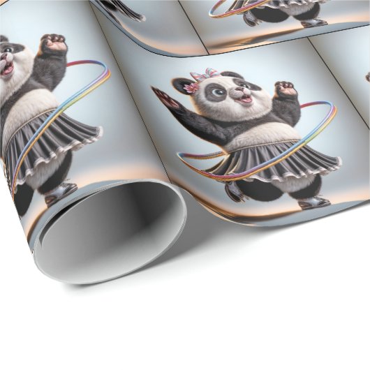 Panda Beer met Hula Hoop Cadeaupapier (Rol Hoek)