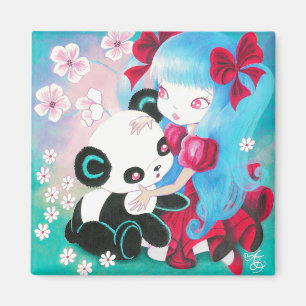 Panda Beer met Kawaii Meisje Magneet