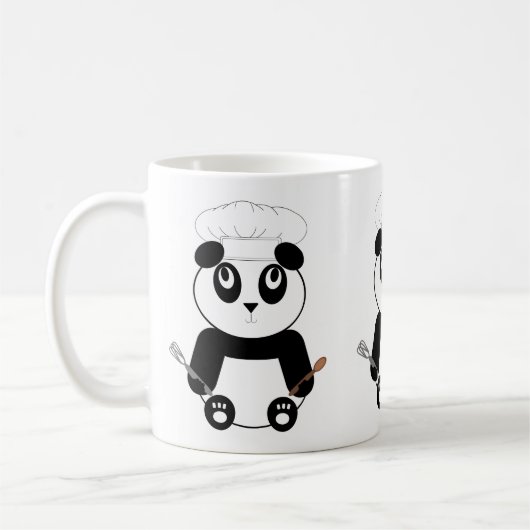 Panda-Beer met pet Mok van chef-kok (Links)
