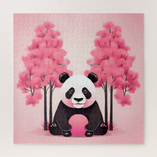 Panda Beer met Pink Shades Wildlife & Natuur Legpuzzel