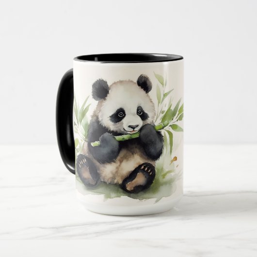 Panda Beer met quote Mok (Voorkant links)
