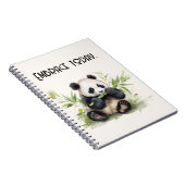 Panda Beer met quote Notitieboek (Rechterzijde)