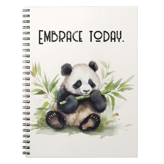 Panda Beer met quote Notitieboek (Voorkant)