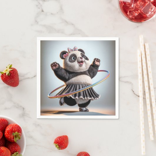 Panda Beer met Rainbow Hula Hoop Servet (Insitu)