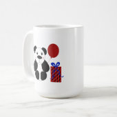 Panda-Beer met Rode ballon Koffiemok (Voorkant links)
