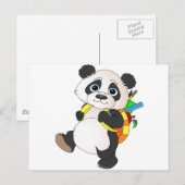 Panda-Beer met rugzak Briefkaart (Voorkant / Achterkant)
