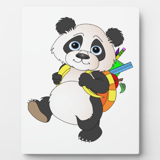 Panda-Beer met rugzak Fotoplaat (Voorkant)