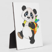 Panda-Beer met rugzak Fotoplaat (Zijkant)