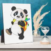 Panda-Beer met rugzak Fotoplaat (Zijkant)