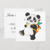 Panda-Beer met rugzak Kaart (Voorkant / Achterkant)