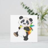 Panda-Beer met rugzak Kaart (Staand voorkant)