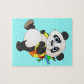 Panda-Beer met rugzak Legpuzzel (Horizontaal)