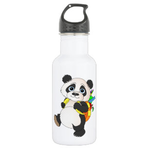 Panda-Beer met rugzak Waterfles