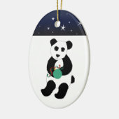 Panda Beer met Sieraad Keramisch Ornament (Links)