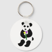 Panda-Beer met Tulips Sleutelhanger (Voorkant)