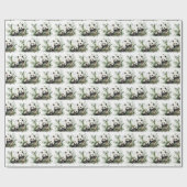 Panda Beer met welp Cadeaupapier (Vlak)