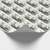 Panda Beer met welp Cadeaupapier (Hoek)