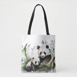 Panda Beer met welp Tote Bag