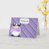 panda beer met winter sjaal kaart (Gele Bloem)