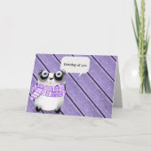 panda - beer met wintersjaal kaart (Voorkant)