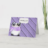 panda - beer met wintersjaal kaart (Voorkant)