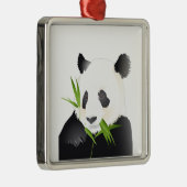 Panda Beer Metalen Ornament (Rechts)