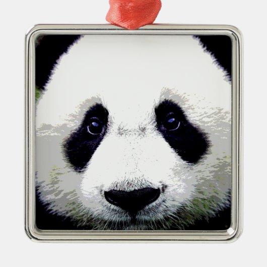 Panda Beer Metalen Ornament (Voorkant)