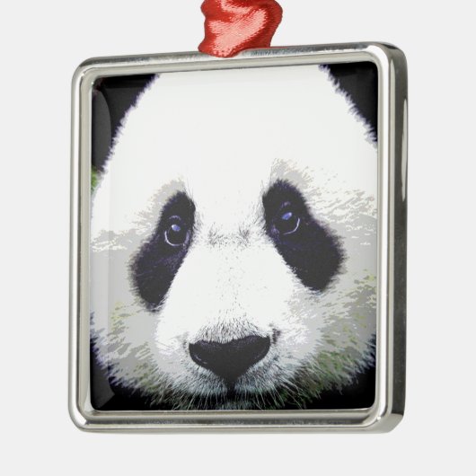 Panda Beer Metalen Ornament (Links)