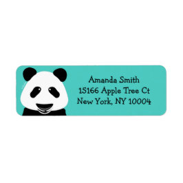 Panda Beer Modern Blauwgroen Etiket