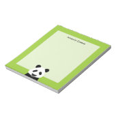 Panda Beer Modern Groen Gepersonaliseerd Notitieblok (Linkerzijde)